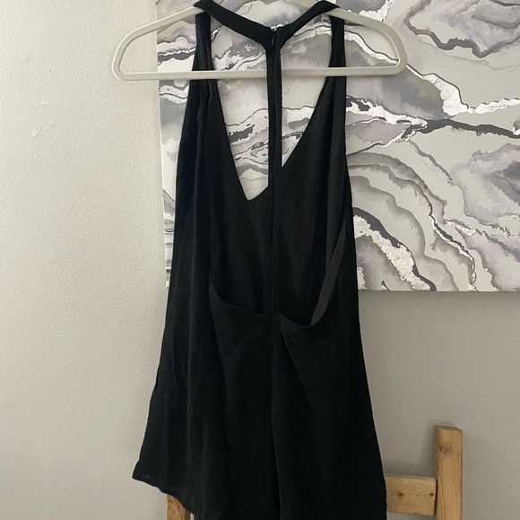 Black deep V romper - Picture 2 of 3